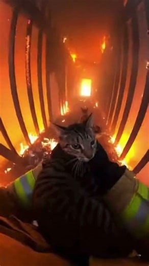 Dog Leads Firefighter In A Burning House To Save A Cute Cat! 🐱