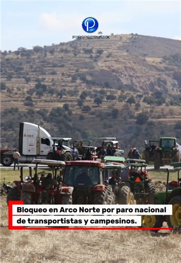 Bloqueo en Arco Norte por paro nacional de transportistas y campesinos.🚜🚨 #enterate #tlaxcala #paronacional #mexico #noticias