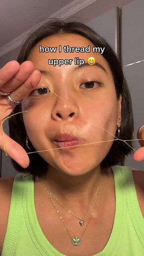 been threading my upper lip forver! waxing makes it grow back thicker so ive just been doing this hehe