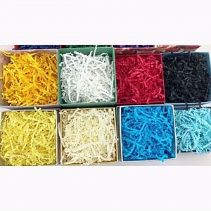Easter Gift Box Filler Set - Basket Grass, Crinkle Cut Tissue Paper, Recyclable Craft Shred, Confetti Raffia Paper Filler - 100g (3.53oz) - Party Decoration, Wrapping, Packing (Burgundy wine red)