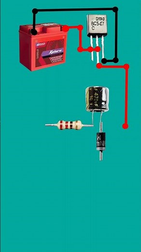 12v to 3v using diode and bc 547 transistor // #shortvideo