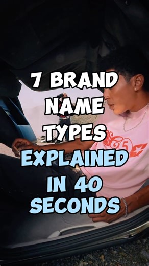 SBH on Instagram: "7 different brand name types explained in 40 seconds, these are the different ways that you can name your brand. Eponymous Descriptive Acronymic Suggestive Associative Non English Abstract"