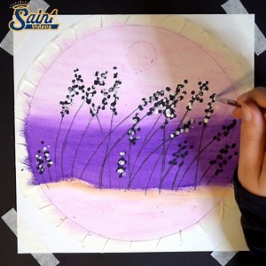 6.6K views · 107 reactions | Purple Color Based Pastel Painting Art | S. Saint | Facebook