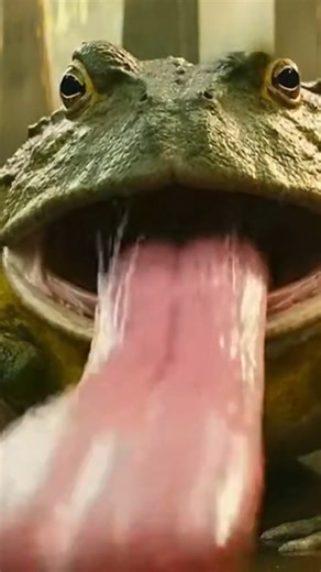 Giant Bullfrog Tongue Trap: Swamp Ambush #shorts #jane #frog