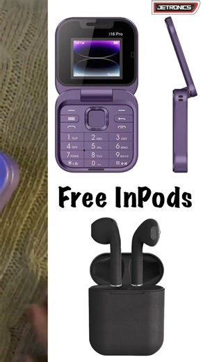 Big Offer: AED 69/- Get i16 Mobile with Free Inpods12 for IOS and Androids. Triple Camera Flip Stylish Pocket Mobile on big Sale Now | Jetronics UAE