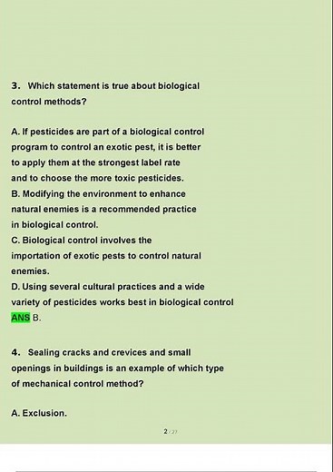 Pesticide Applicator Certification Exam Questions and Answers 2023 2024 Verified Answers