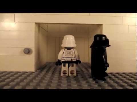 Lego Star Wars elevator. Funny lego stop motion animation.