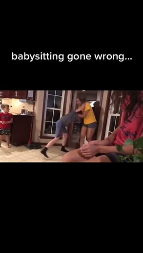 BABYSITTER vs 9yr old boy WRESTLING GOES WRONG