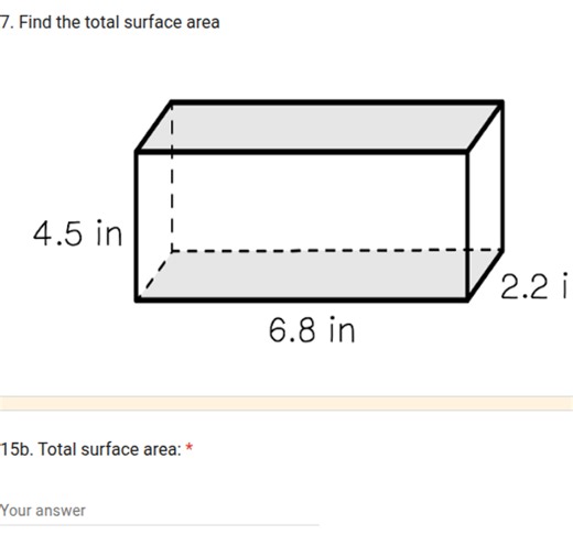 Find the total surface area of the rectangular prism with dimen... | Filo