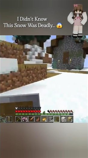 I Fell Into Powder Snow and Panicked! 😱😱 #shorts #viral #minecraft #gaming #fyp #foryou #gameplay