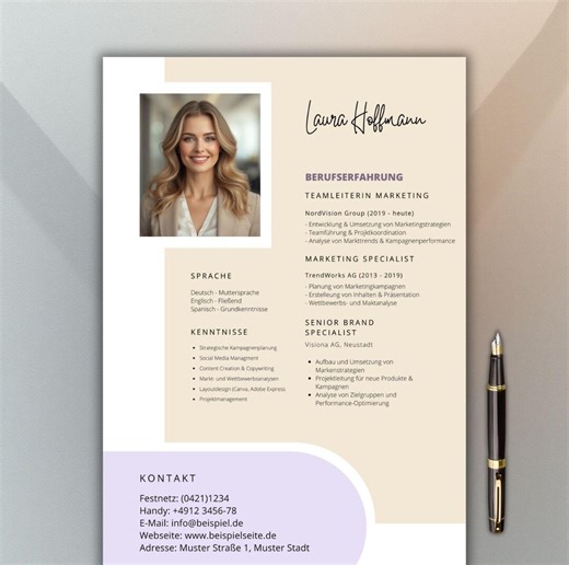 CV Template – Modern, Professional and Fully Editable – CV   Cover Letter for Canva & Word – Instant Download CV Template - Etsy
