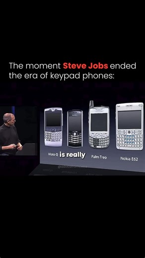 ADVICE FROM CEOs on Instagram: "Apple effectively ended the era of keypad phones with the introduction of the first iPhone in 2007, which featured a revolutionary multitouch touchscreen interface and eliminated the physical keyboard and most hardware buttons. This device replaced the traditional keypad with a virtual keyboard on a touch screen, fundamentally changing how users interacted with phones. Steve Jobs unveiled the iPhone on January 9, 2007, highlighting its touchscreen as a major innov