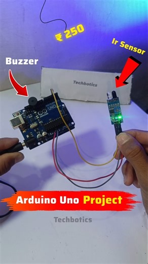 IR Sensor 🚨 + Buzzer 🔔 with Arduino UNO #shorts #trending #diy