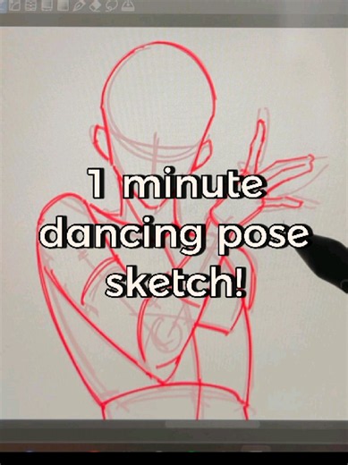 Speed sketch part 35! Dancing pose studyy for today again :)) #posereference #drawingbase #digitalart #poseideas #arttutorial