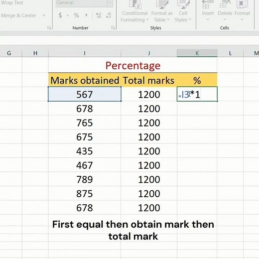 How to calculate percentage in Excel