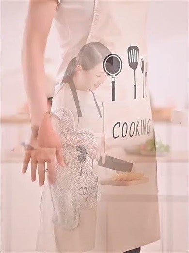 Cooking Apron | Kitchen Apron with Hand Wipe Towel & Side Pocket (Black)