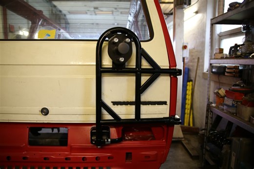 4.7K views · 12 shares | This week we installed our VW T3 spare wheel carrier for a customer before the project goes to the paint shop. VW T3 spare wheel carrier: -perfect replica of the original carrier for the T3 Syncro -available for both left and right sides#vwt3 #vwsyncro #vanagon #westy #westfalia | MilchWerk | Facebook