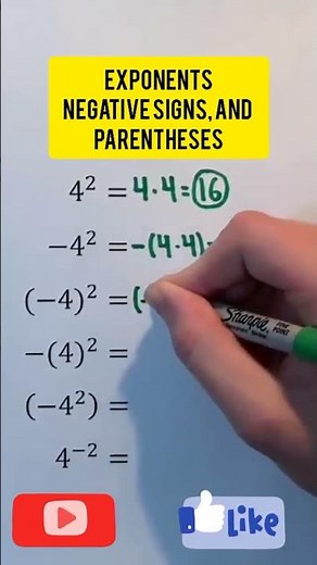 #Exponents #Negative Signs And #Parentheses