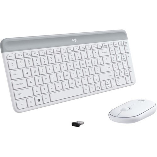 Logitech 920-009443 MK470 Slim Wireless Keyboard and Mouse Combo - RF Wireless - Optical 1000 DPI - Scroll Wheel - USB - AAA/AA Batteries