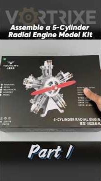 Assemble a 5-cylinder radial engine model kit Part 1 #mechanic #DIYKits #miniatureengine #usa