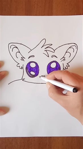 🦇 Big-Eyed Bat Sketch 💜