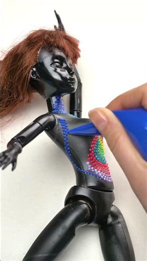 Transform Your Old Doll into a Masterpiece with Spot Paint Magic! 🎨✨ #Shorts