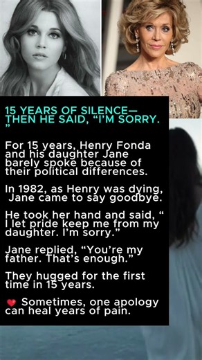 15 YEARS OF SILENCE—THEN HE SAID, “I’M SORRY ”