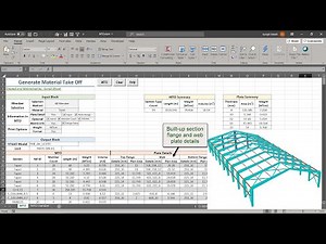 Generate custom Steel Take Off report with built-up section details- Theory and Application