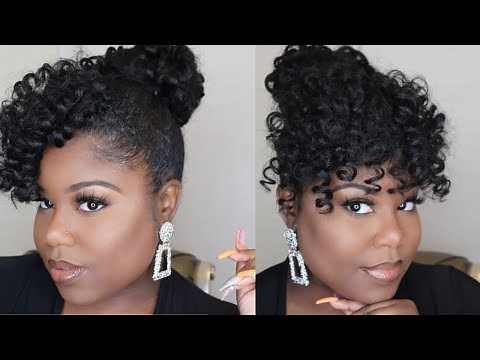 $5 BRAIDLESS CROCHET Ponytail with Bangs | Jamaican Bounce Hair