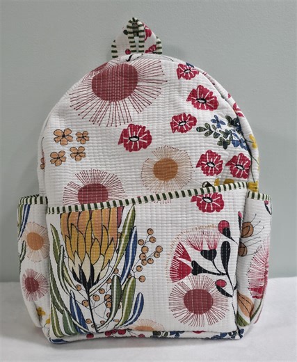 Quilted Cotton Backpack - Etsy
