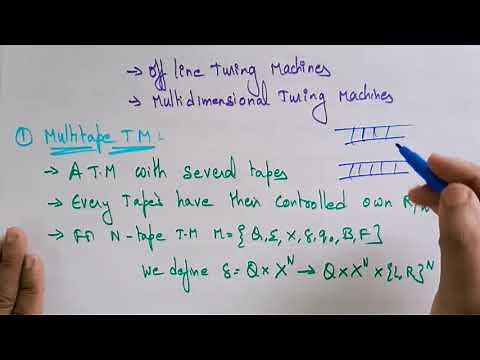 Variants of TM | MultiTape & Non Deterministic | Part-1/2 | TOC | Lec-92 | Bhanu Priya