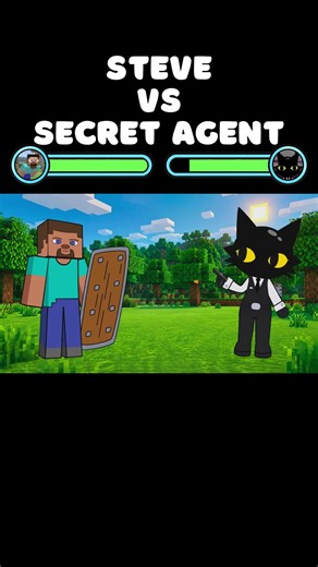 Secret Agent vs Steve #steve #minecraft #animalhospital #animation