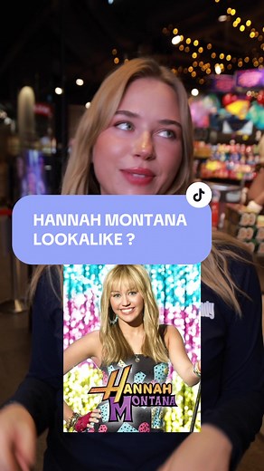 Amerikansk godteri på Disney med hannah montana lookalike