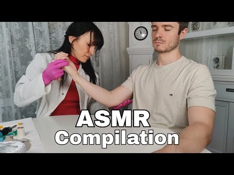 ASMR Compilation - Skin Repair / Nerve Stimulation / Face Treatments / Buzz Cut / Allergy Check