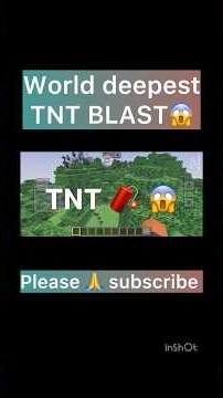 THE DEEPEST TNT BLAST IN MINECRAFT😱 #minecraft #minecraftshorts #minecraftmemes #minecraftuniverse