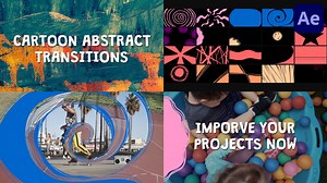 Cartoon Abstract Transitions for After Effects