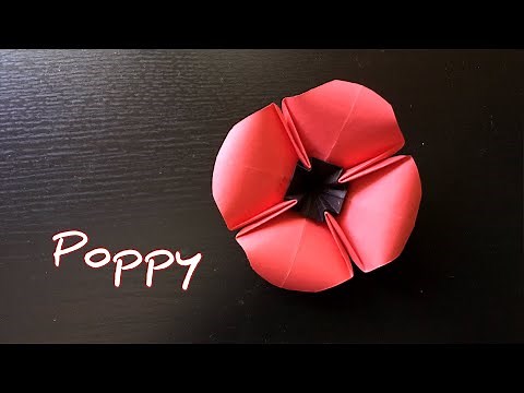 Origami Poppy Flower 折纸罂粟花