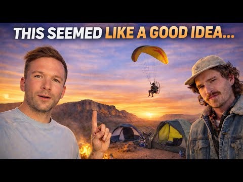 24‑Hour Paramotor Camping Challenge in the Desert!