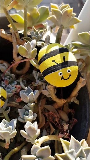 Bee - stone painting#handmade #painting