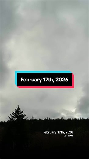 February 17, 2026 - Cloudy Northwest Skyscape Timelapse Video #timelapse #skyscape #sky #nature February 17, 2026, brought a truly atmospheric experience to the Pacific Northwest, starting with a thick blanket of clouds draping the sky, nearly completely overcast at 100 percent. Winds were gently blowing at around 7.5 mph at the surface, but up high at about 100 meters, things were a bit more stirring with winds clocking in at 13.4 mph. This marked a clear contrast often referred to as wind shea