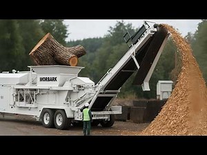 Most dangerous shredder & wood chipper tree demolitions crushing and monster stump removal #34