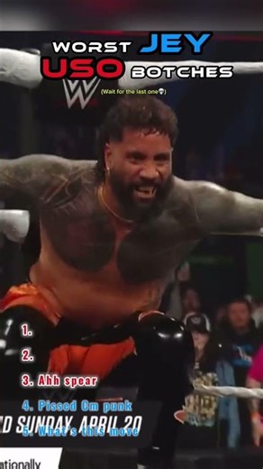 JEY USO Worst botches 🤦‍♂️|| #wwe #usa