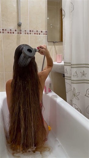 😱Washing My CRAZY LONG Hair 🧜‍♀️ Long Hair Washing Video 🚿