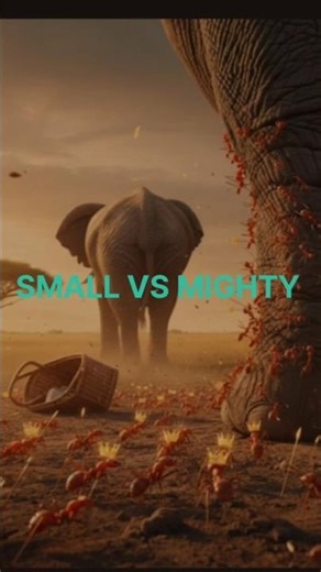 Tiny Ant Challenges the Mighty Elephant | Animal Story #Shorts