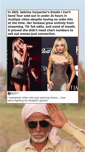 Sabrina Carpenter sold out arenas in 24h with ZERO radio hits… just TikTok & real fans