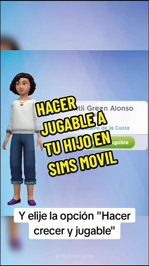 Cómo hacer a tu hijo jugable en Los Sims Móvil