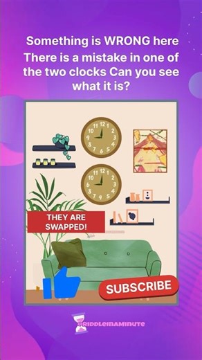 Something is wrong with these clocks! #shorts #riddles #quiz