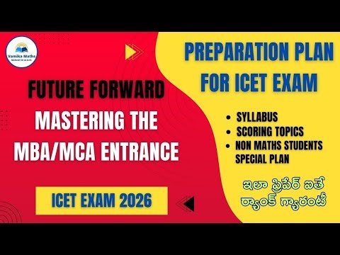 (AP/TS) ICET Preparation Plan 2026 for MBA & MCA || Scoring Topics List by Vamika Maths #icet2026