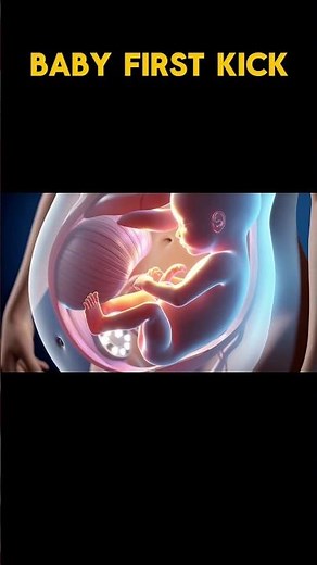 What a Baby’s First Kick Feels Like Inside the Womb 😳 (3D Animation Explained) #shorts