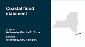 NY weather update: Coastal flood statement for part of New York until Wednesday evening